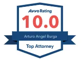 Avvo Rating 10 Arturo Angel Burga - TOp Attorney